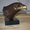 Eagle head - Bronze Statue -  Size: 10"L x 6"W x 8.5"H.