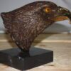 Eagle head - Bronze Statue -  Size: 10"L x 6"W x 8.5"H.