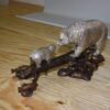 Family bear  - Bronze Statue -  Size: 15"L x 6"W x 9"H.