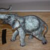 Elephant with trunk up -  Statue -  Size: 13.5"L x 5"W x 12"H.