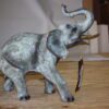 Elephant with trunk up -  Statue -  Size: 13.5"L x 5"W x 12"H.