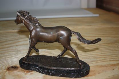 Running horse - Bronze Statue -  Size: 12"L x 4"W x 8"H.