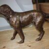 Golden retriever dog standing - Bronze Statue -  Size: 44"L x 10"W x 27"H.