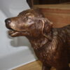 Golden retriever dog standing - Bronze Statue -  Size: 44"L x 10"W x 27"H.