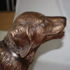 Golden retriever dog standing - Bronze Statue -  Size: 44"L x 10"W x 27"H.