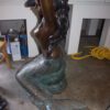 Mermaid Holding a Shell Bronze statue/fountain -  Size: 26"L x 18"W x 36"H.