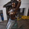 Mermaid Holding a Shell Bronze statue/fountain -  Size: 26"L x 18"W x 36"H.