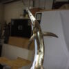 One sailfish on a marble - Bronze Statue -  Size: 17"L x 17"W x 46"H.