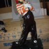 Standing clown with flowers - Bronze Statue -  Size: 21"L x 10.5"W x 38"H.