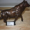 Bull Head up - Bronze Statue -  Size: 15"L x 4"W x 10"H.