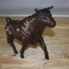 Bull Head up - Bronze Statue -  Size: 15"L x 4"W x 10"H.