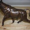 Bull Head up - Bronze Statue -  Size: 15"L x 4"W x 10"H.