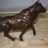 Bull Head up - Bronze Statue -  Size: 15"L x 4"W x 10"H.