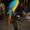 Single Parrot on a tree - Bronze Statue -  Size: 30"L x 24"W x 66"H.