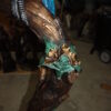 Single Parrot on a tree - Bronze Statue -  Size: 30"L x 24"W x 66"H.