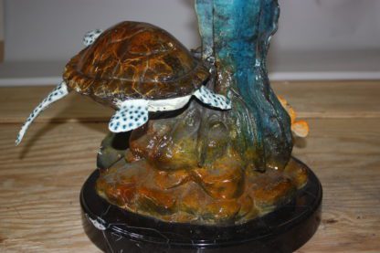 Three turtles  - Bronze Statue -  Size: 17"L x 12"W x 28"H.