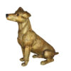 Jack Russell Dog Bronze Statue -  Size: 22"L x 8"W x 20"H.