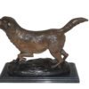 Labrador Dog Bronze Statue -  Size: 20"L x 8"W x 14"H.