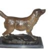 Labrador Dog Bronze Statue -  Size: 20"L x 8"W x 14"H.