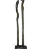 Male Female Abstract Bronze Statue -  Size: 6"L x 8"W x 31"H.