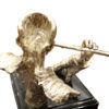 Man playing Flute Bronze Statue -  Size: 10"L x 8"W x 10"H.