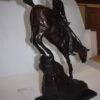 Mountain man Bronze by Fredrick Remington -  Size: 20"L x 8"W x 27"H.