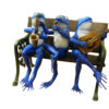 Musical Frogs on a Bench Bronze Statue -  Size: 41"L x 23"W x 33"H.