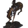 Outlaw Remington Bronze Statue -  Size: 19"L x 10"W x 26"H.