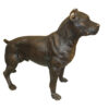 Pit Bull Dog Bronze Statue -  Size: 33"L x 11"W x 26"H.