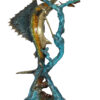 Sailfish With Small Fish Bronze Statue -  Size: 29"L x 17"W x 40"H.