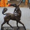 horse woman shooting an arrow Bronze Statue -  Size: 14"L x 6"W x 20"H.