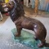 Lion Standing Bronze Statue -  Size: 26"L x 10"W x 25"H.