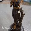 Standing girl Bronze Statue -  Size: 8"L x 8"W x 18.5"H.