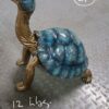 Turtle with special patina Bronze Statue -  Size: 14"L x 10"W x 15.5"H.