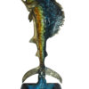 Single Sailfish Bronze Statue -  Size: 6"L x 6"W x 15"H.