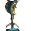 Single Sailfish Bronze Statue -  Size: 6"L x 6"W x 15"H.