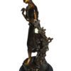 Standing girl Bronze Statue -  Size: 8"L x 8"W x 18.5"H.