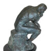 The Thinker Bronze Statue -  Size: 10"L x 12"W x 17"H.