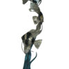 Three Zebra Angelfish Bronze Statue -  Size: 10"L x 10"W x 33"H.