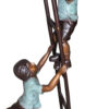 Three kids on a ladder Bronze Statue -  Size: 24"L x 22"W x 94"H.