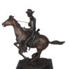 Trooper of the Plains Bronze Statue by Remington -  Size: 9"L x 22"W x 22"H.