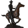 Trooper of the Plains Bronze Statue by Remington -  Size: 9"L x 22"W x 22"H.