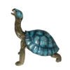 Turtle with special patina Bronze Statue -  Size: 14"L x 10"W x 15.5"H.