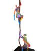 Two boys made of Bronze climbing on rope -  Size: 14"L x 14"W x 39"H.