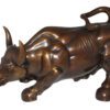 Wall street Bull -large Bronze Statue -  Size: 28"L x 16"W x 22"H.