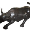 Wall street Bull - large Bronze Statue -  Size: 22"L x 50"W x 33"H.