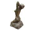 Woman Posing Naked Rodin Bronze Statue replica -  Size: 14"L x 13"W x 27"H.