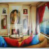 Orlando Quevedo Giclée A View From My Room Medium Painting -  Size 30"L x 20.5"W