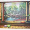 Orlando Quevedo Giclée "Paradise" Painting -  Size: 21"L x 13.5"W