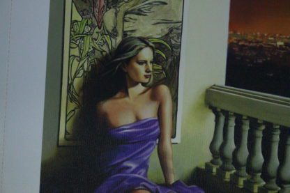 Orlando Quevedo Giclée Lady in Paris Painting -  Size: 21"L x 13.5"W